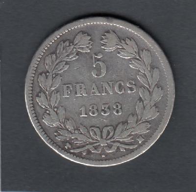 Beschrijving: 5 Francs PHILLIPE I